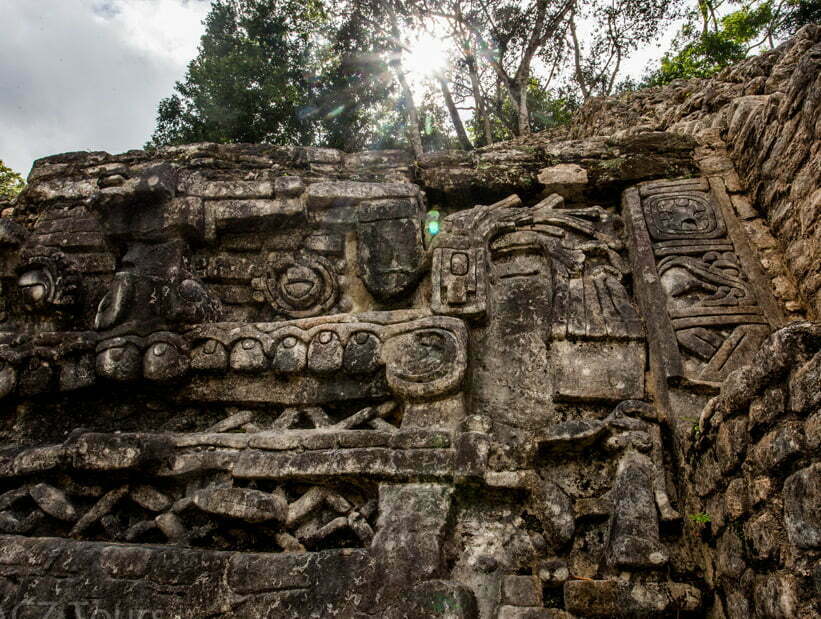 mask at caracol site